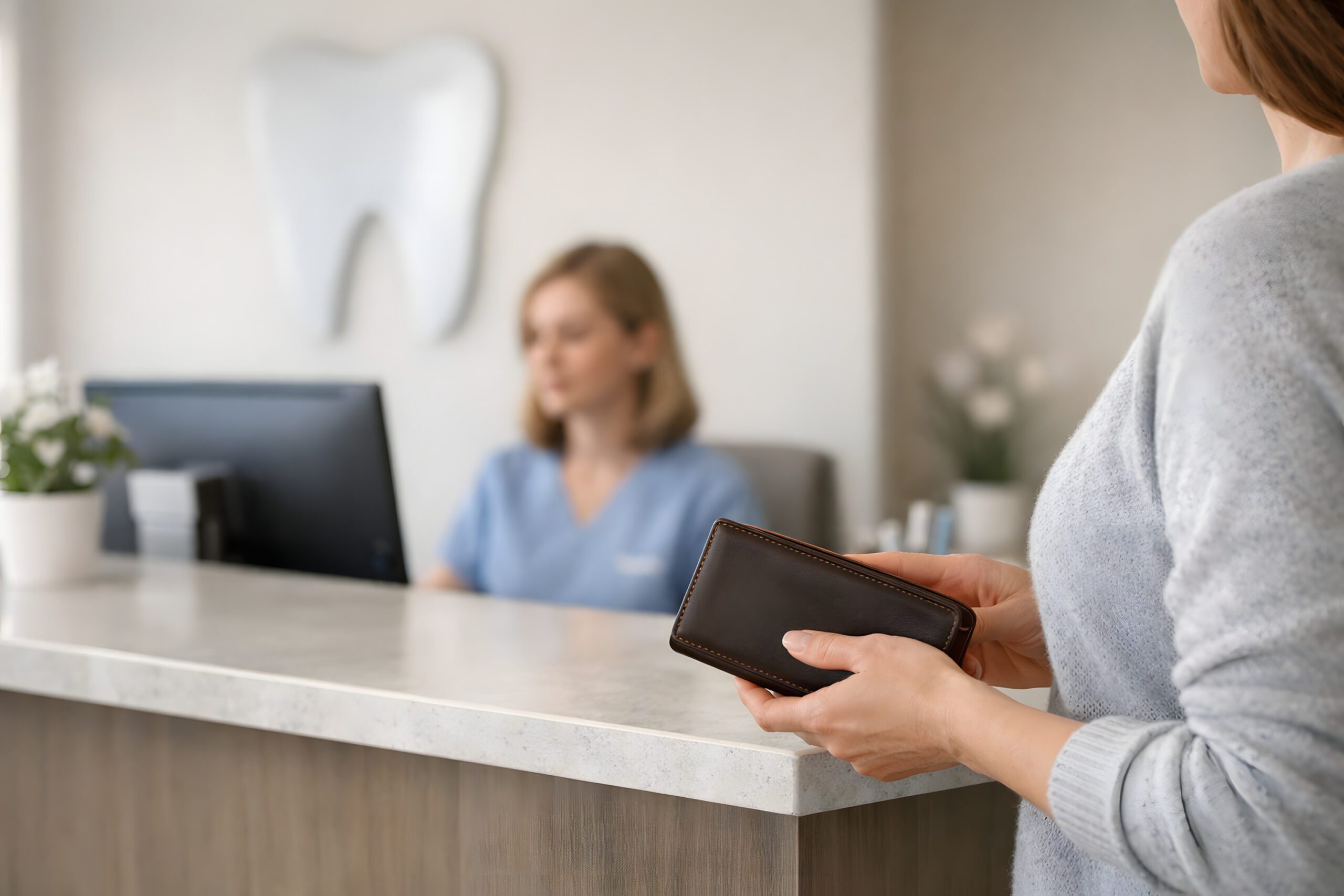 Dentist reviewing dental insurance coverage with a patient