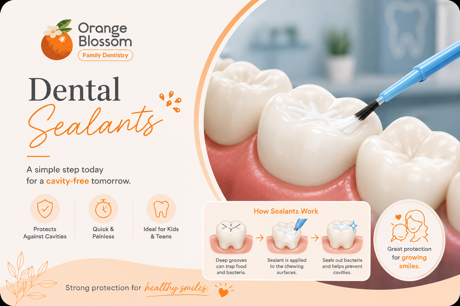 dental sealants at orange blossom
